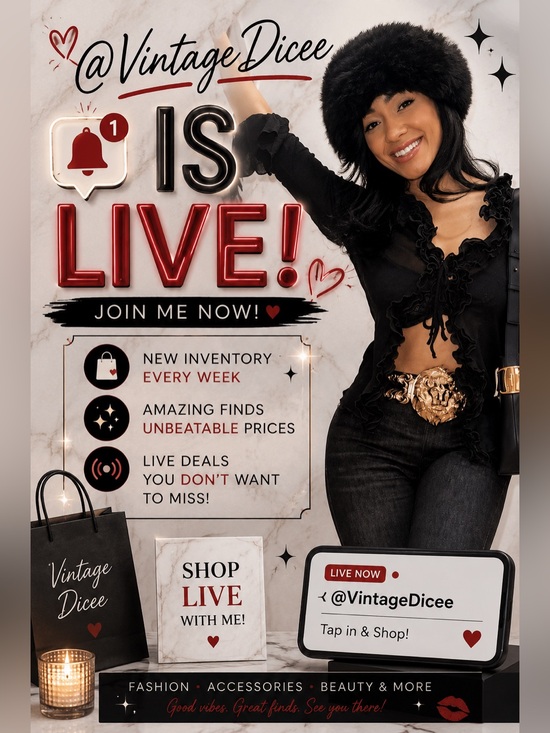 Other - VintageDice is LIVE 🥀• LIKE• 🥀✨ LIVE SHOW ✨Notification Post